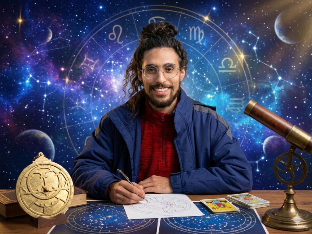 Un astrólogo en su consulta