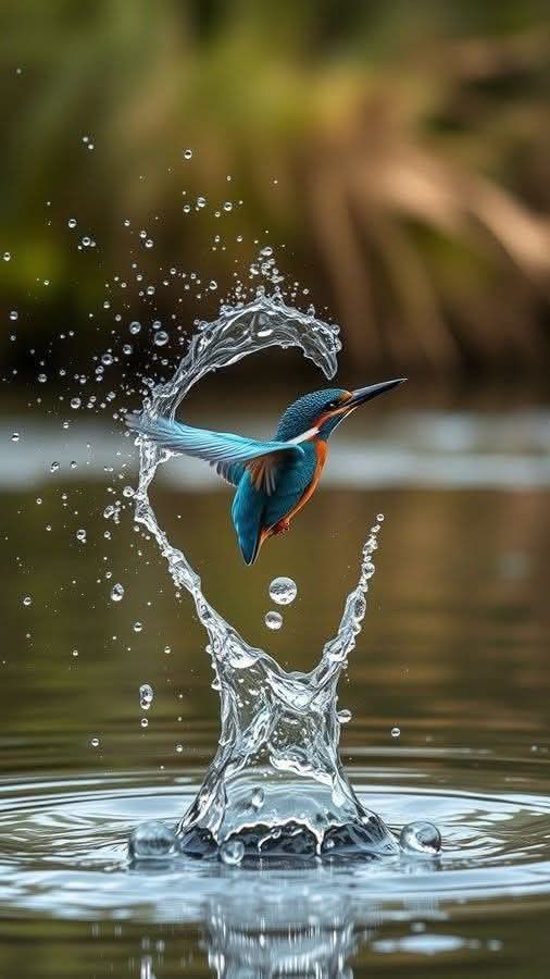 Colibrí en el agua-Comunidad La Casa Del Ibis