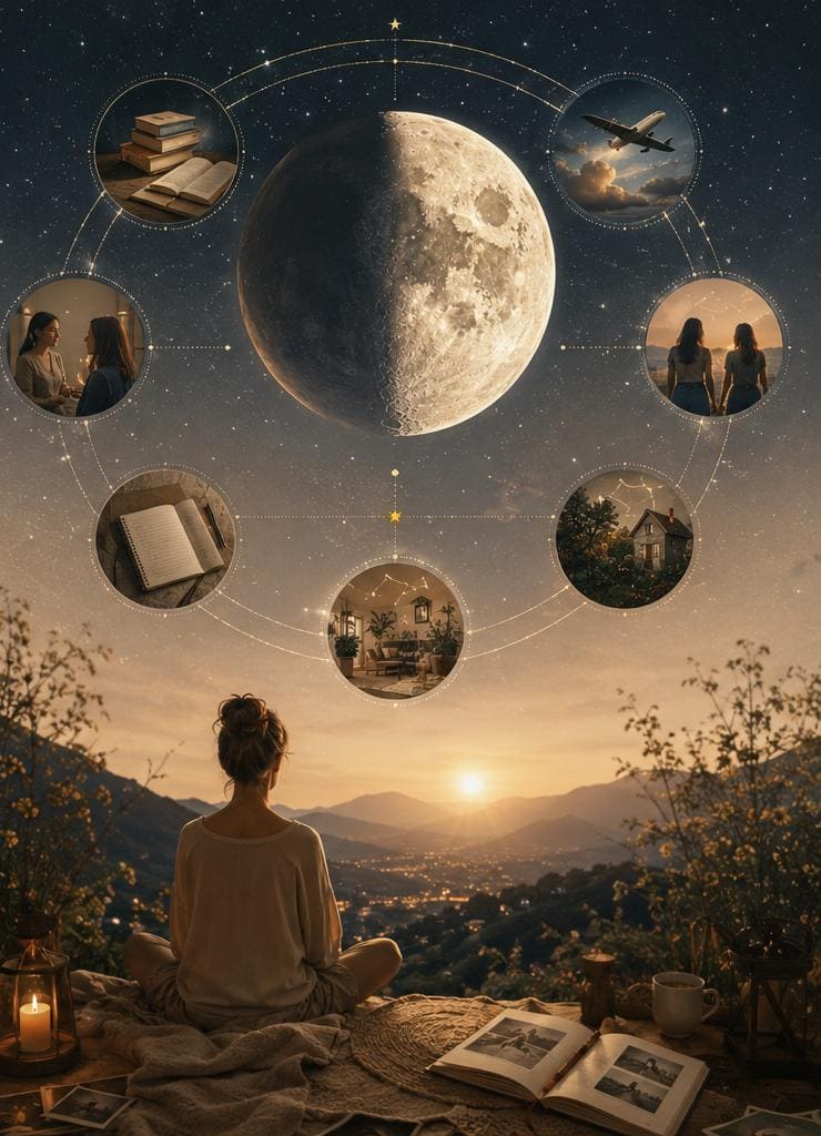 Cuarto Creciente en Virgo